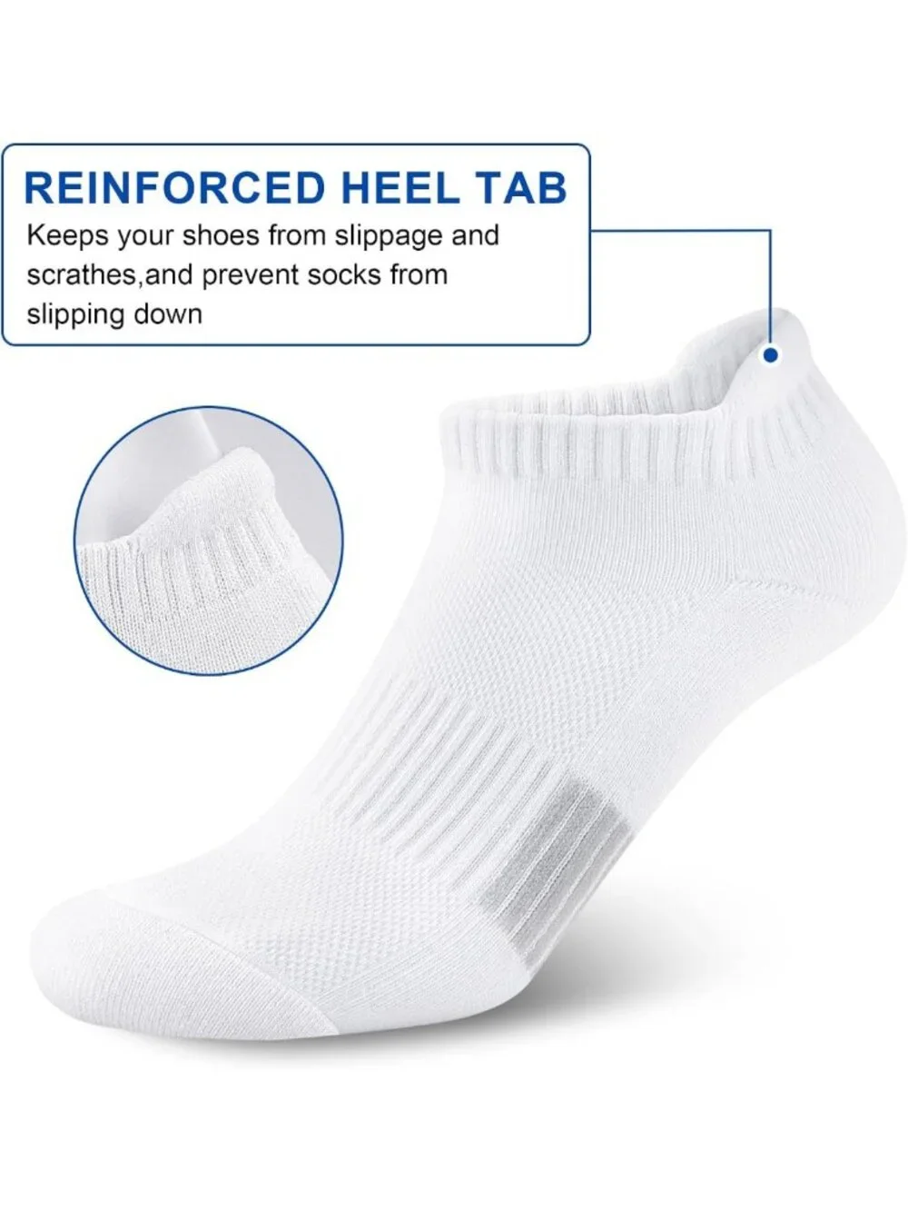 Comfort Cushioned Ankle Socks for Women - Athletic Running, 3/5/6 Pairs